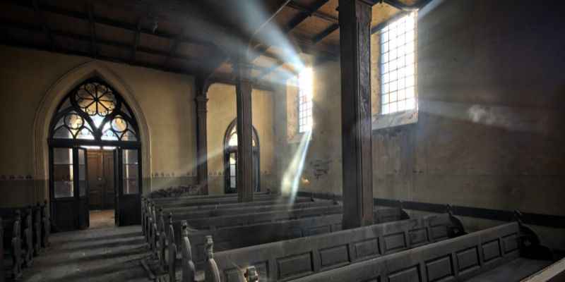 Abandoned Catholic Church with the Ray of God
