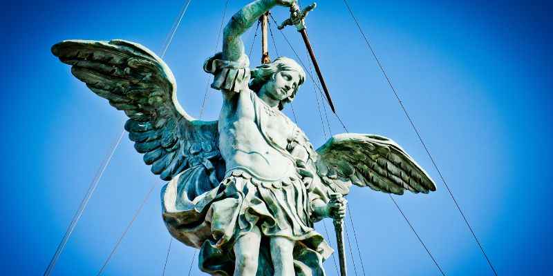 Archangel Michael Statue - Guarding the Heavens Above