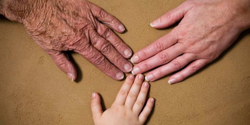 Hands of 3 Generations - Symbolizing Intergenerational Trauma