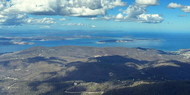 The view from the summit of Mount Wellington in Hobart
